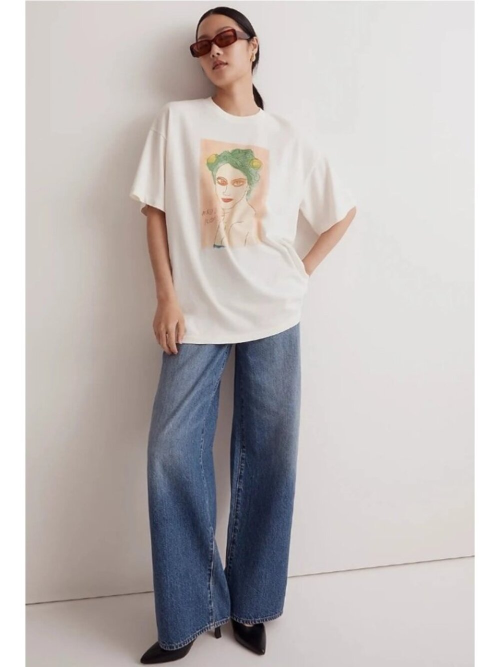 Madewell x Creative Growth Ying Ge Zhou Graphic Ex-Boyfriend Tee NWT Size Small